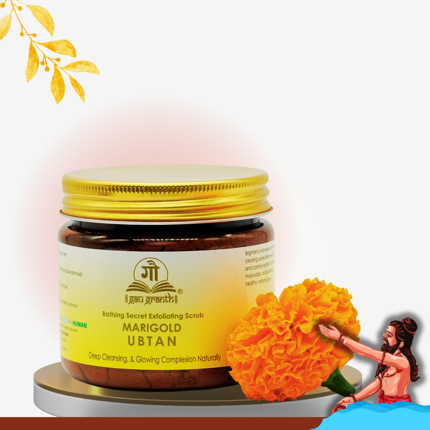 Bathing Secret  Marigold (Ubtan With Essential Skin Nourishing Ayurvedic Elements)