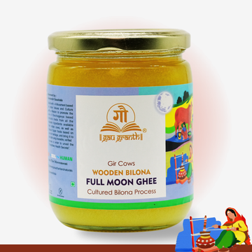 Full Moon Wooden Bilona Ghee (A2 Gir Cows ), Cultured Process